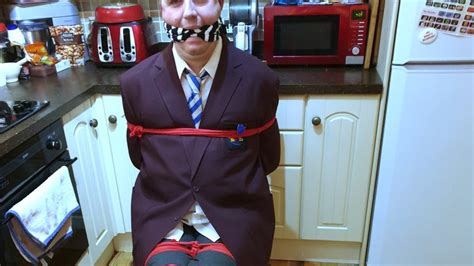 Man In Adult School Uniform Bound And Gagged On Kitchen Floor Cam Part BBW Domination BBW