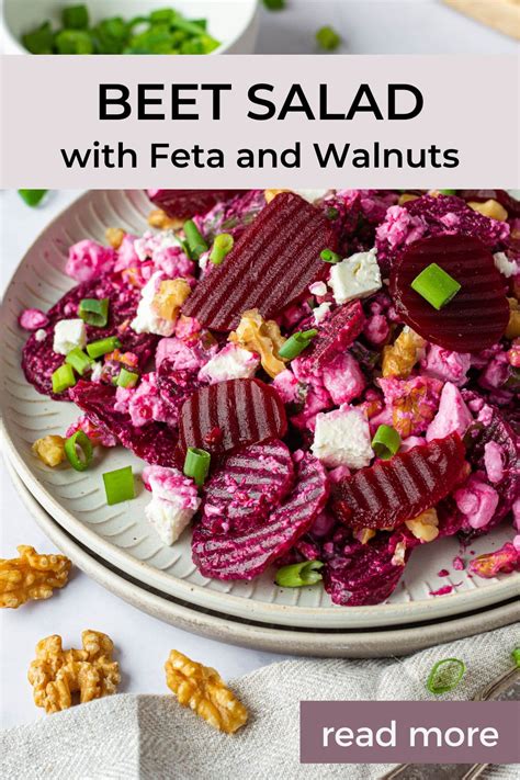 Quick Beet Salad With Feta Cheese And Walnuts Lisa S Healthy Kitchen