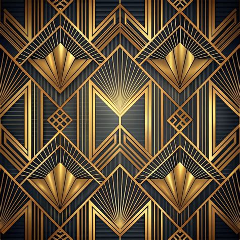 flat design art deco background premium ai generated image