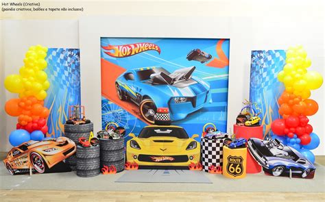 Hot Wheels Criativa Arte Alegria Decoração para Festa Infantil Decorações para Festas