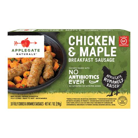 Applegate Naturals Chicken & Maple Breakfast Sausage , 10 ct | Central