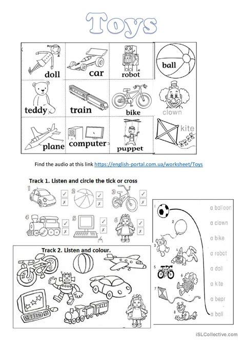 Toys Worksheet With Listening Tasks English Esl Worksheets Pdf Doc