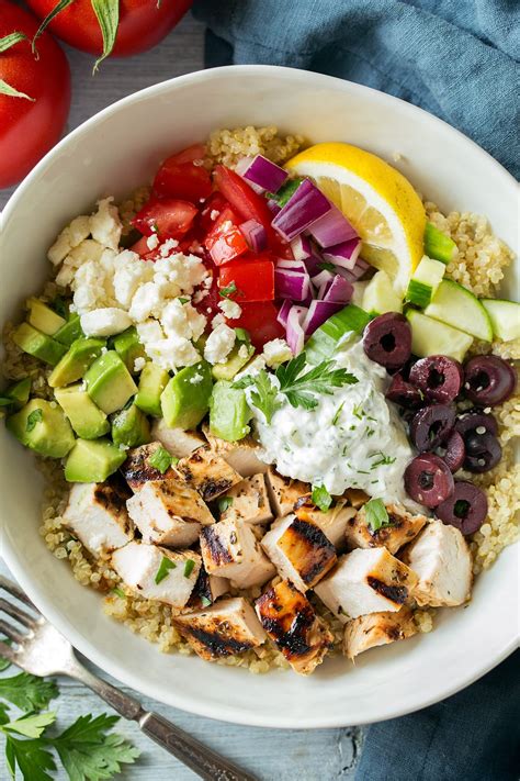 Quinoa Bowls (with Grilled Greek Chicken & Tzatziki!) - Cooking Classy
