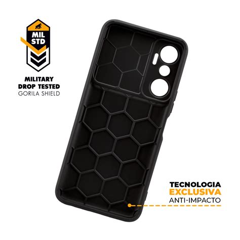 Capa para Infinix Hot 20 Symetric Preta Gshield Gshield Capas para celular Películas