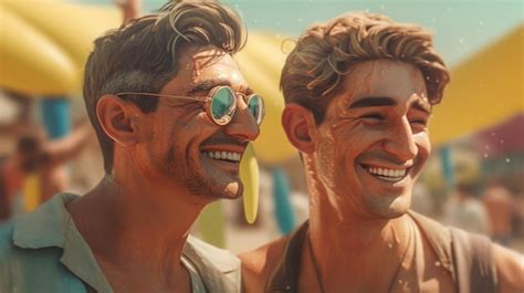 Premium Photo Illustration Of A Gay Couple Having Fun Gay