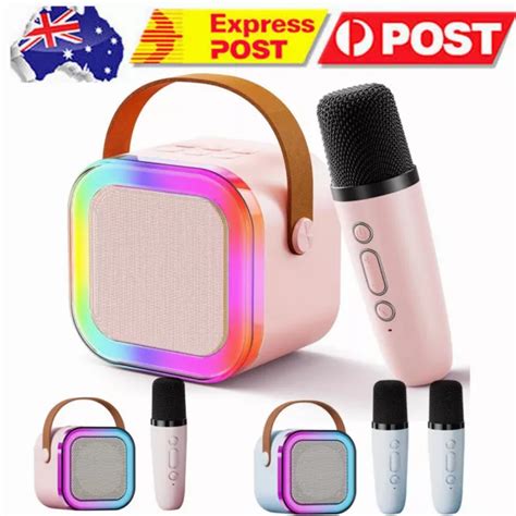 Mini Karaoke Machine Portable Bluetooth Speaker Wireless Microphones