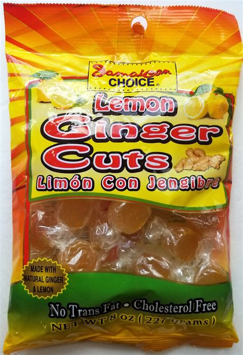 Amazon.com : Jamaican Choice Lemon Ginger Cuts | 8 oz (1-Pack) : Health