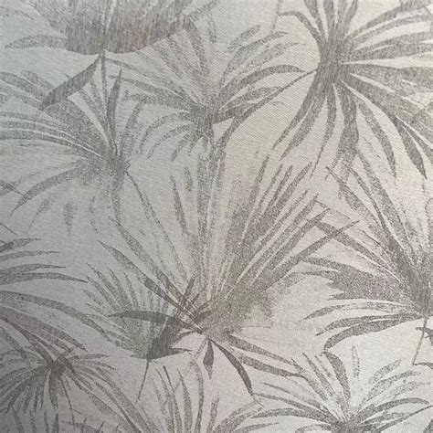 Tropicana Palm Leaf Luxury Cream Gold Blackout Curtains