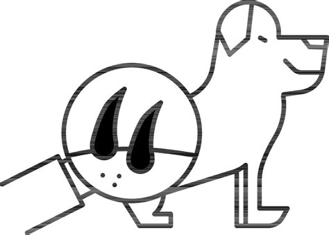 Dog Dermatology Icon In Black And White Color 24331567 Vector Art At