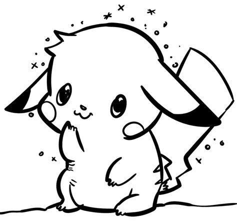 Dibujos De Lindo Pikachu Para Colorear Para Colorear Pintar E Imprimir Dibujos Online