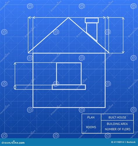 Blueprint of a House Design Stock Vector - Illustration of elevation