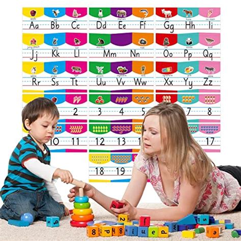 Alphabet Bulletin Board Set ABC Alphabet Letters Banner & Number 0-20 ...