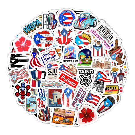 Amazon.com: Puerto Rico Stickers, Puerto Rican Stickers for Water