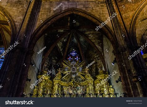 Interior Barcelona Cathedral Gothic Quarter Gothic Stock Photo