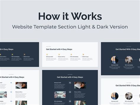 Web How It Works Section Template Landing Page Templates Creative