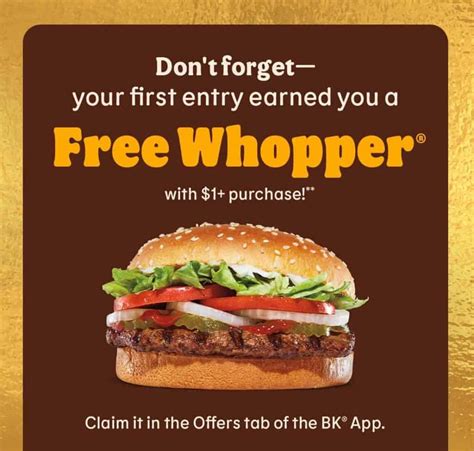 How to enjoy a free Whopper at Burger King - Living On The Cheap