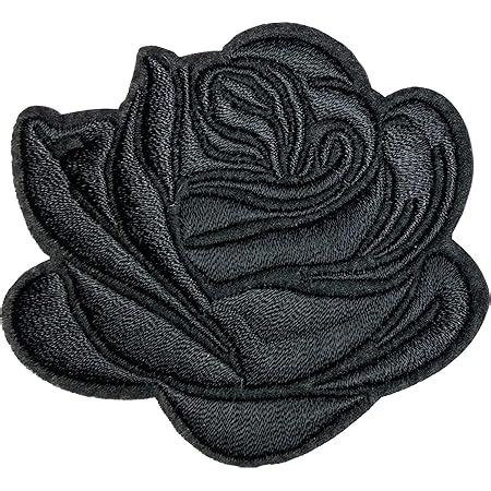 Cusson Rose Noire Fleur Patch Flower Nature Thermocollant X Cm