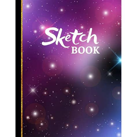 Sketchbook Purple Galaxy Large Sketchbook Drawing Book To Practice