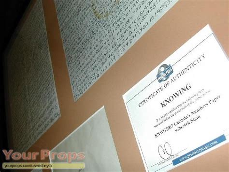 Knowing Lucindas Numbers Paper Wscotch Stain Original Movie Prop