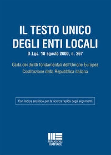 Il Testo Unico Degli Enti Locali Libro Mondadori Store