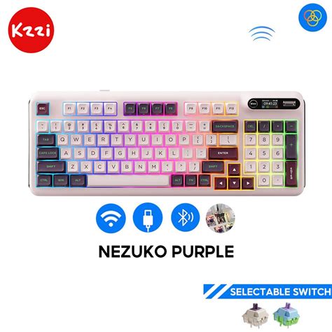 Royal Kludge Rk Hot Swappable Wireless Mechanical Keyboard With Keys Rgb Backlit Tri Mode