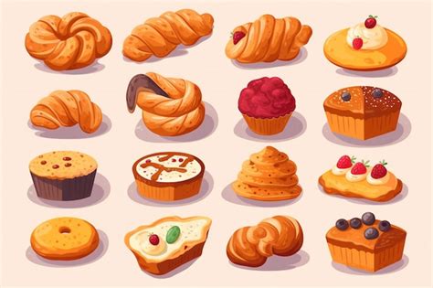 Premium Photo Various Types Of Bakery Products Homemade Baking Bakery