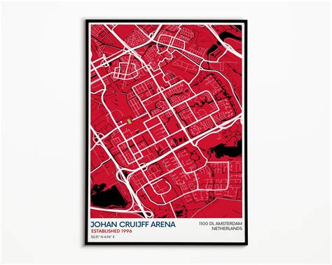 Johan Cruijff Arena Johan Cruijff Arena Wall Art Minimalist Poster Wall ...