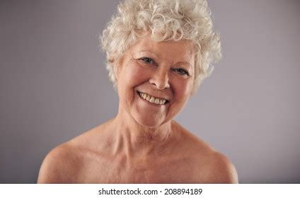 Portrait Beautiful Naked Senior Woman Looking Stock Photo Shutterstock