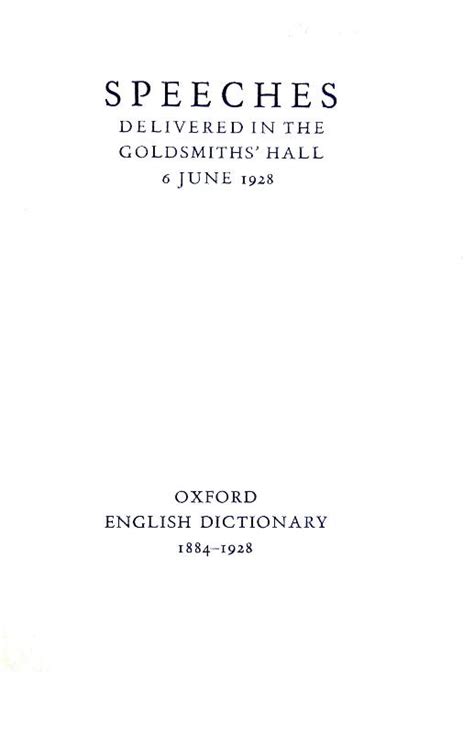 Speeches Examining The Oed