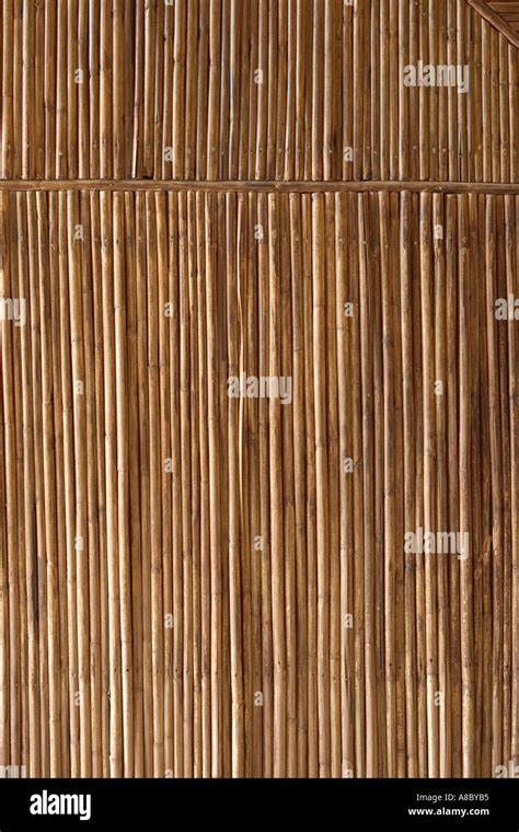 Bamboo Rattan Wall Stock Photo Alamy