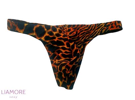 Boston férfi tanga állatmintás Liamore Sexy bikini tanga