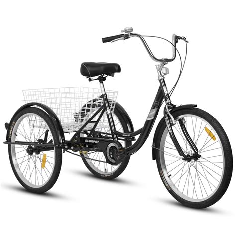 Adult Tricycles Height Adjustable Adult Trikes 24 Inch 3 Wheel Bikes