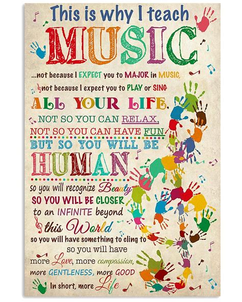 Buy Debra Benn This Is Why I Teach Music Unframed Décor 24x36in