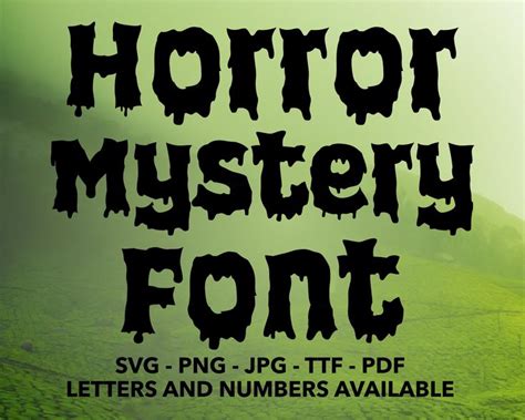 Horror Font SVG Mystery Alphabet SVG Horror Font For Cricut Svg Ttf