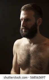 Shirtless Bearded Good Looking Man Naked 스톡 사진 562515172 Shutterstock