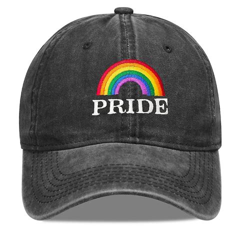 Pride Baseball Cap Rainbow Pride Lgbt Gay Lesbian Vintage Washed Baseball Hat Adjustable Lgbt