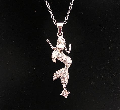 Mermaid Necklace Mermaid Necklace Necklace Silver