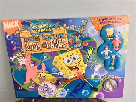 Spongebob Squarepants Bikini Bottom Book Of Games Rare Figures
