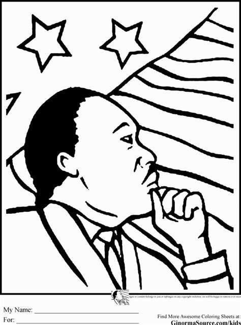 Mlk Printable Coloring Pages