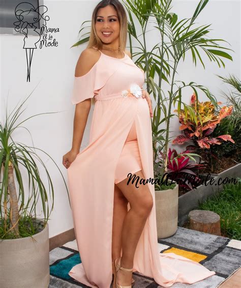 Vestido Materno Sesion Foto Beverly Nude MAMA A LA MODE Mama A La Mode