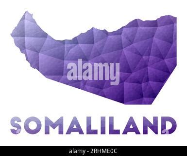 Polygonal Map Of Somaliland Geometric Illustration Of The Country In