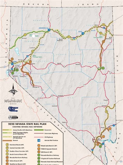 Free Nevada Railroad Map And The 8 Major Railroads In Nevada