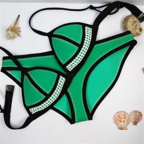 Original Neoprene Triangle Bikini Women S Fashion Swimwear Bikinis Swimsuits On Carousell