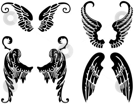 Fallen Angel Wing Drawing Clip Art Library