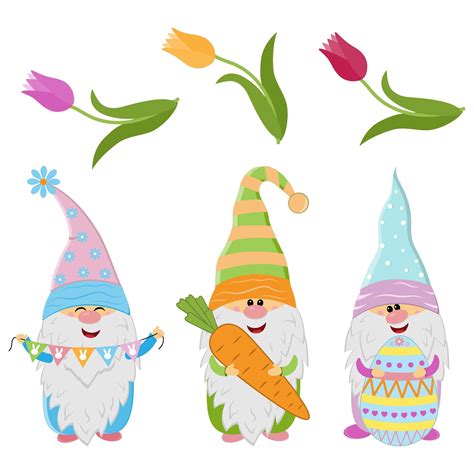 Easter Spring Gnomes Vector Art At Vecteezy