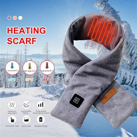 Levels Graphene Heated Scarf Winter Usb Electric Grandado