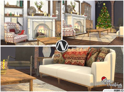 The Sims Resource Tsr Christmas Kendry Living Room