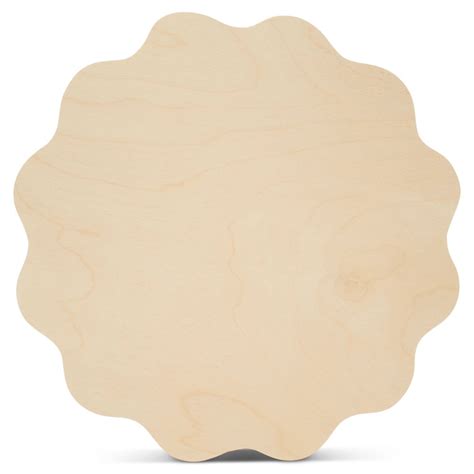 Scalloped Circle Cutouts 12 Inch Pack Of 1 Wood Door Hanger Blanks