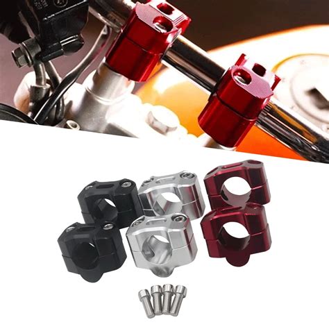 Motocross CNC Billet HandleBar Fat Bar Risers Mount Clamp Adaptor 28MM