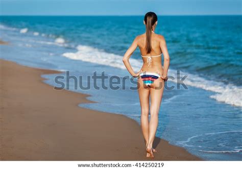 Sexy Back Beautiful Woman Bikini On Stock Photo 414250219 Shutterstock